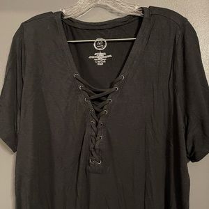 Maurices 24/7 black v-neck shirt